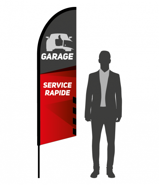 drapeau flamme garage