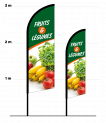 drapeau publicitaire fruit legume
