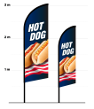 Beachflag hot dog