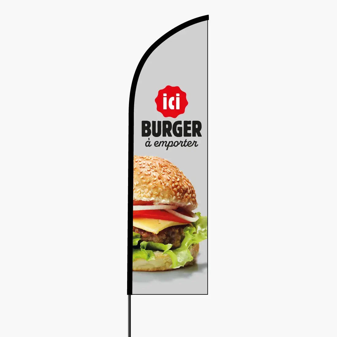 Drapeau burger à emporter