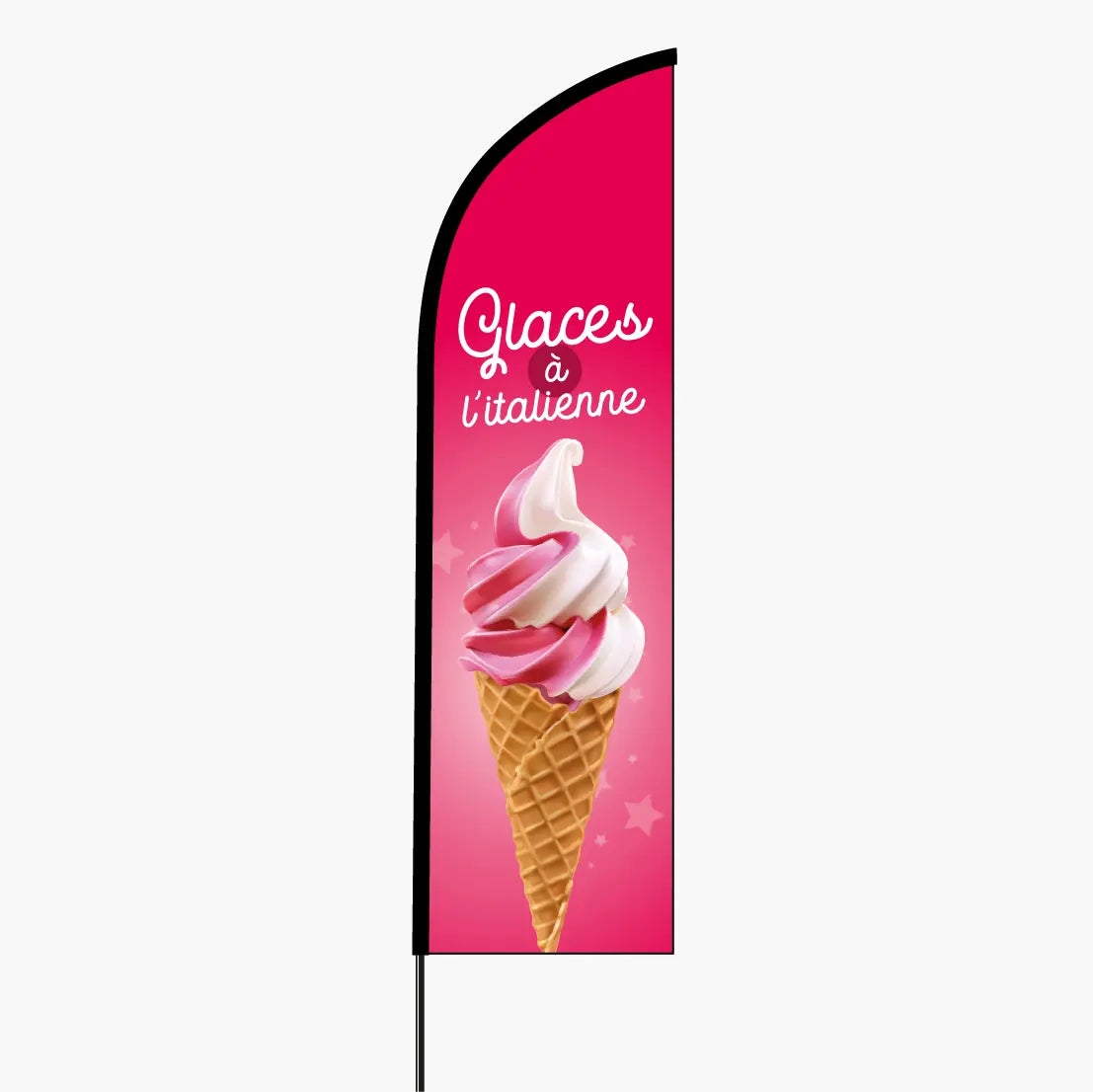 Drapeau glaces à l'italienne