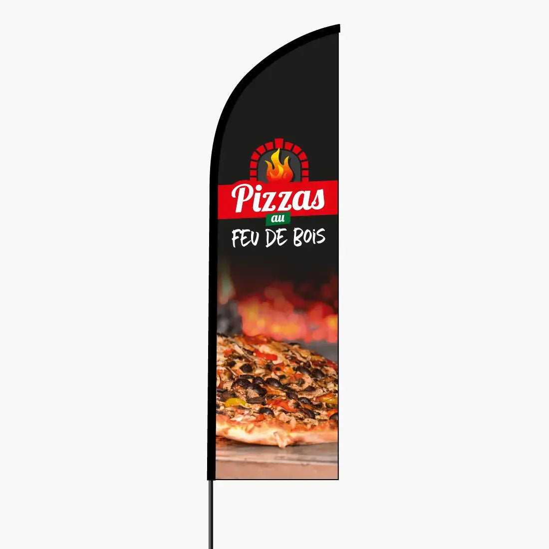 Drapeau pizzas au feu de bois