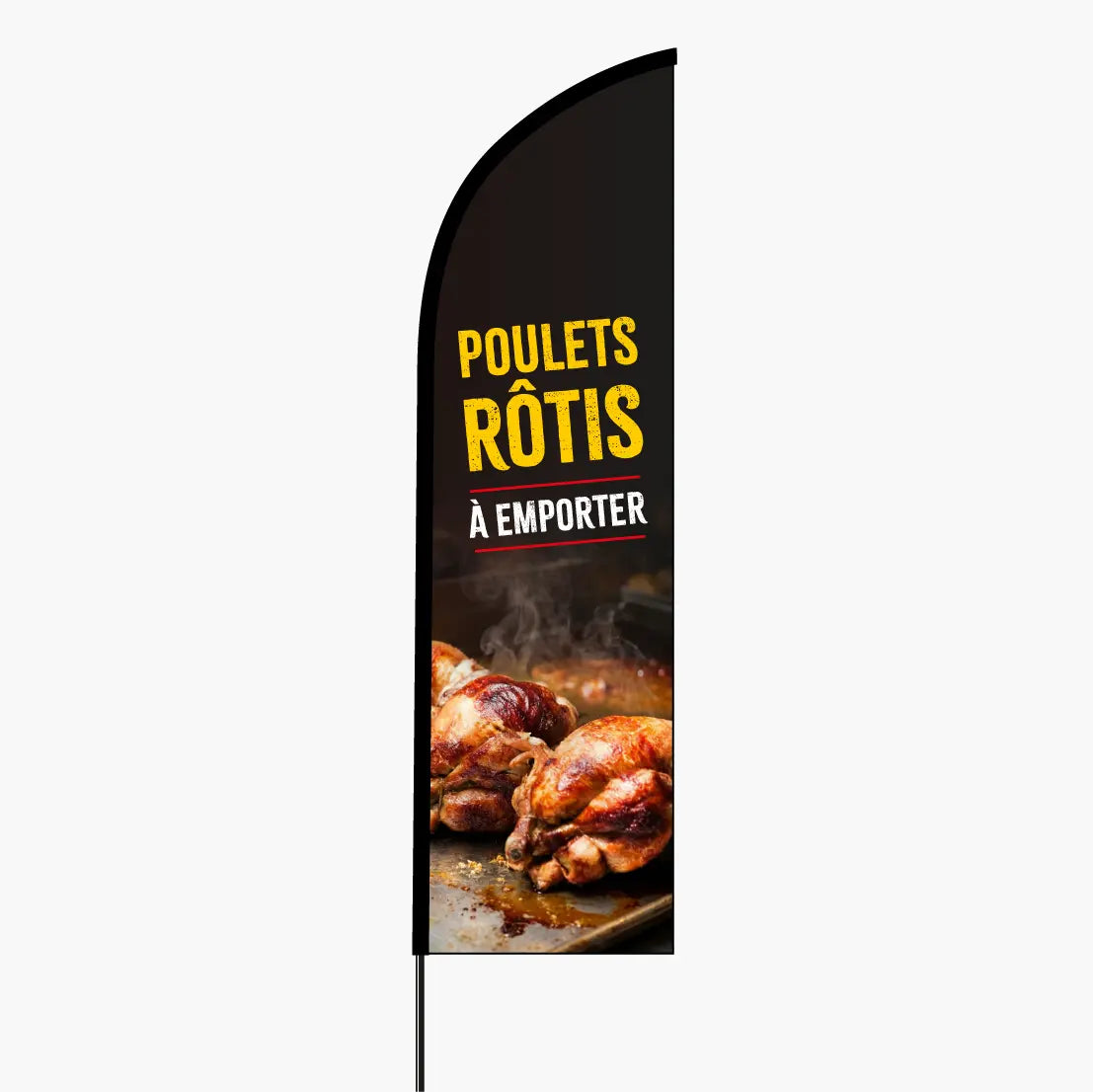Drapeau poulets rôtis à emporter