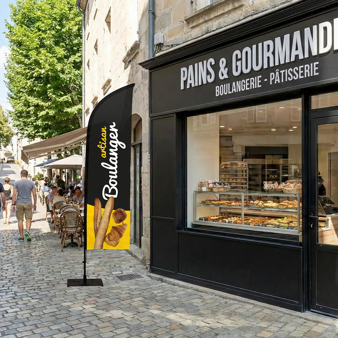 Oriflamme boulangerie extérieur