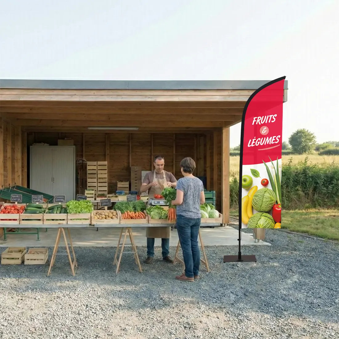 Oriflamme fruits et légumes marché