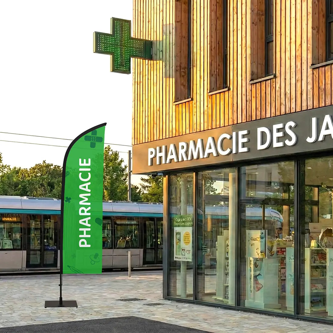 Voile publicitaire pharmacie